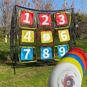 训练户外道具团建公园格极限活动游戏拓展训练九宫沙滩地草网飞盘