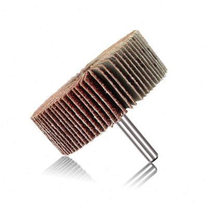 百叶轮磨头带柄叶轮打磨s头金属电动电钻抛光页轮圆柱形砂布6mm柄