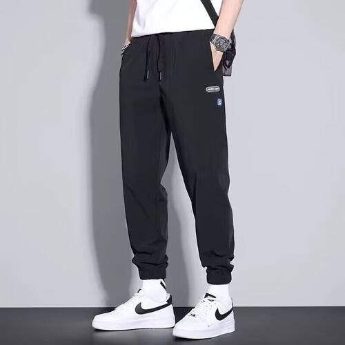 男人干活穿的裤子耐磨耐脏秋冬季上班工作服束脚哈伦休闲加绒卫裤