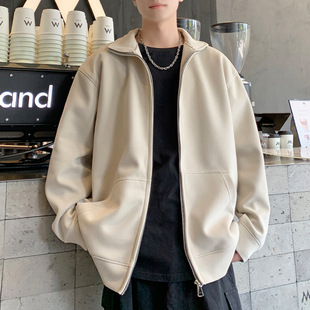 外套男款 男装 春秋针织卫衣立领男士 宽松运动长袖 上衣春季 2026新款