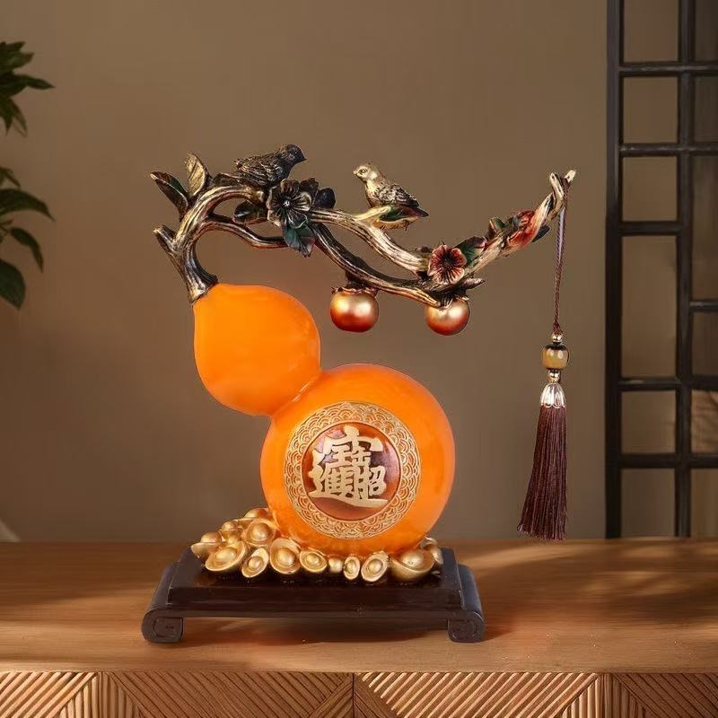 2025新中式如意葫芦招财摆件客厅玄关酒L柜装饰品乔迁家居生日礼