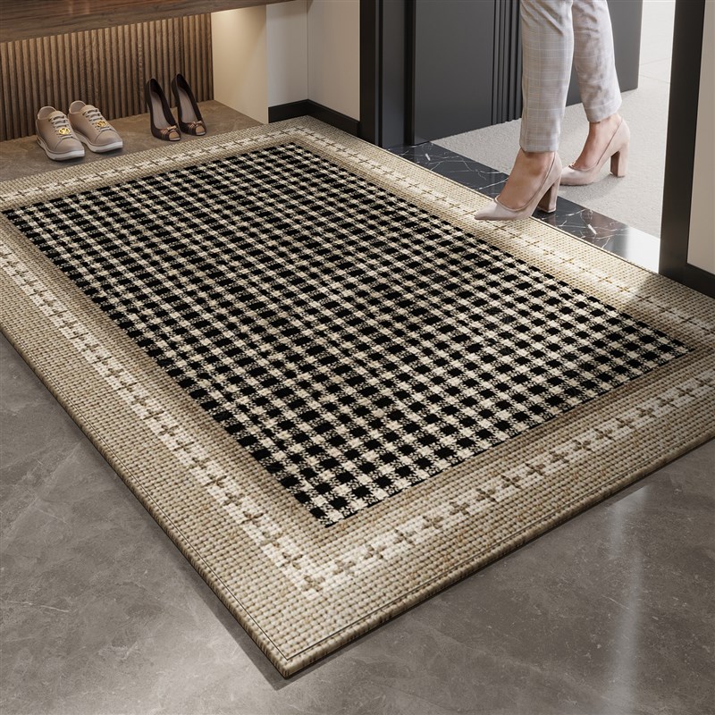 高级感入户门家用l玄关防滑大门口进门地垫轻奢耐脏定制可裁剪地