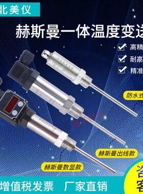 -测温探头10T0热电阻插一体式式入mA4数显20P赫斯曼温度变送器