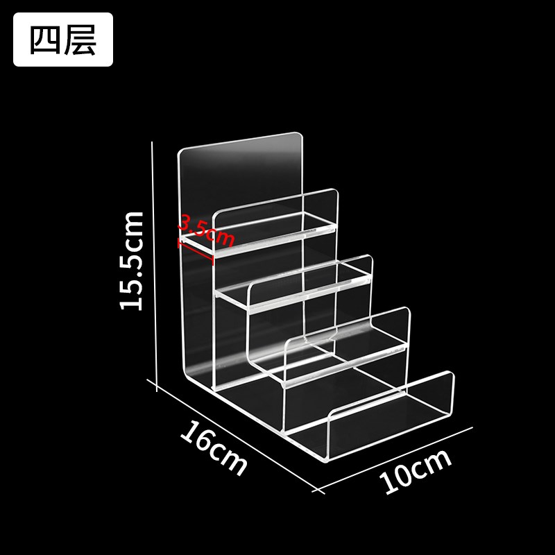 吧唧谷子展示动漫周o边阶梯式桌面徽章压克力展示架流麻置物架透