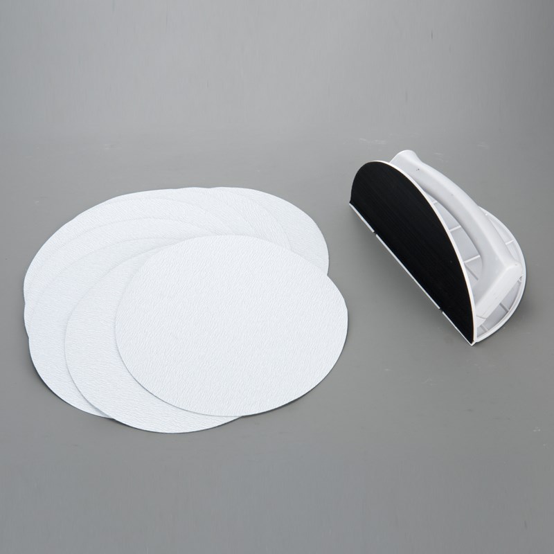 9寸半圆形阴角砂纸架子自粘w型塑料高档手磨板腻子打磨工具架砂架