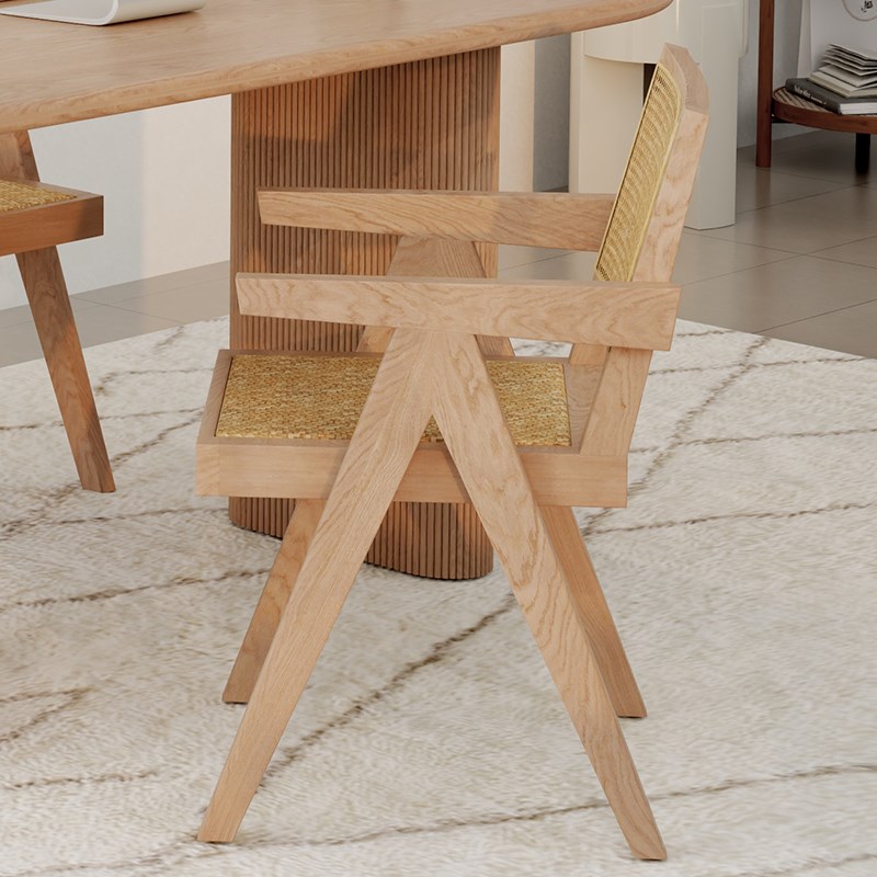 北欧实木餐桌侘寂风m原木会议桌意式极简办公桌书桌简约家用长条