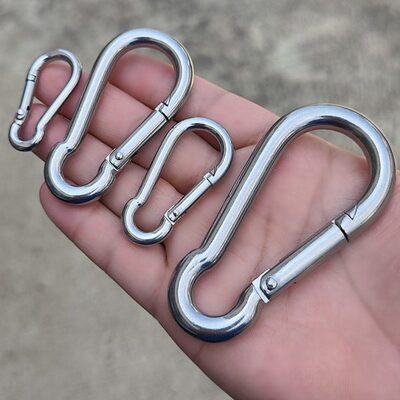 不锈钢4挂车弹簧30扣狗链承重安全扣扣挂登山扣扣挂保险防锈钩快