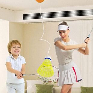 羽毛球训练器单人自打回弹室内发光线吸盘家庭一个人打羽毛球神器