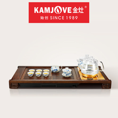 金灶K-185鸡翅木茶盘全自动茶具