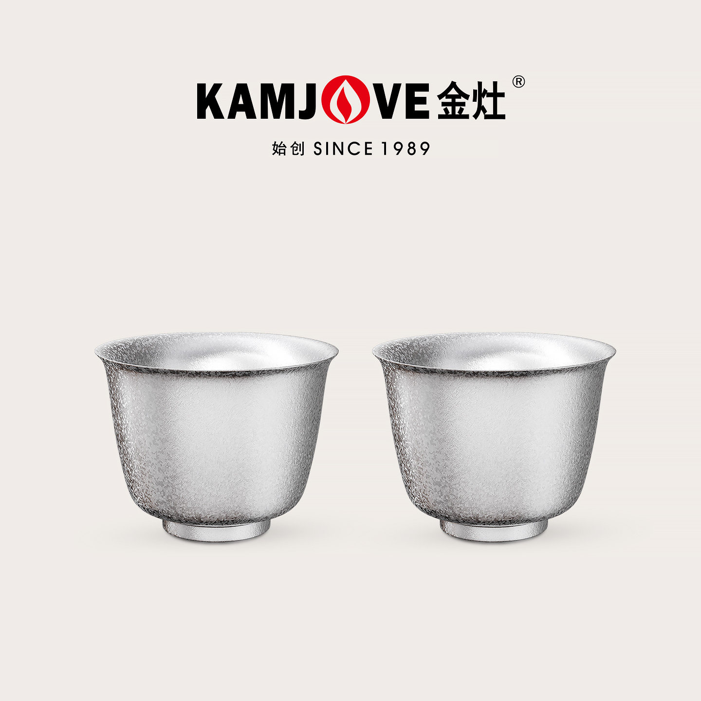 金灶T-31F纯钛双层防烫茶杯喝茶专用杯子功夫小茶杯钛杯套装2只