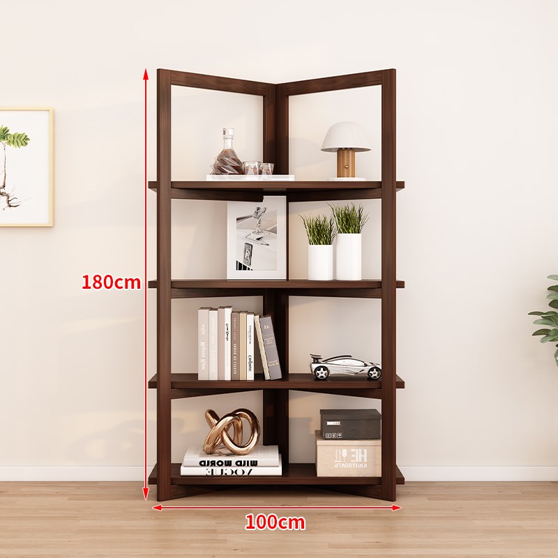 全实木书架商场展示架门店置物架客E厅创意屏风办公室隔断书柜货