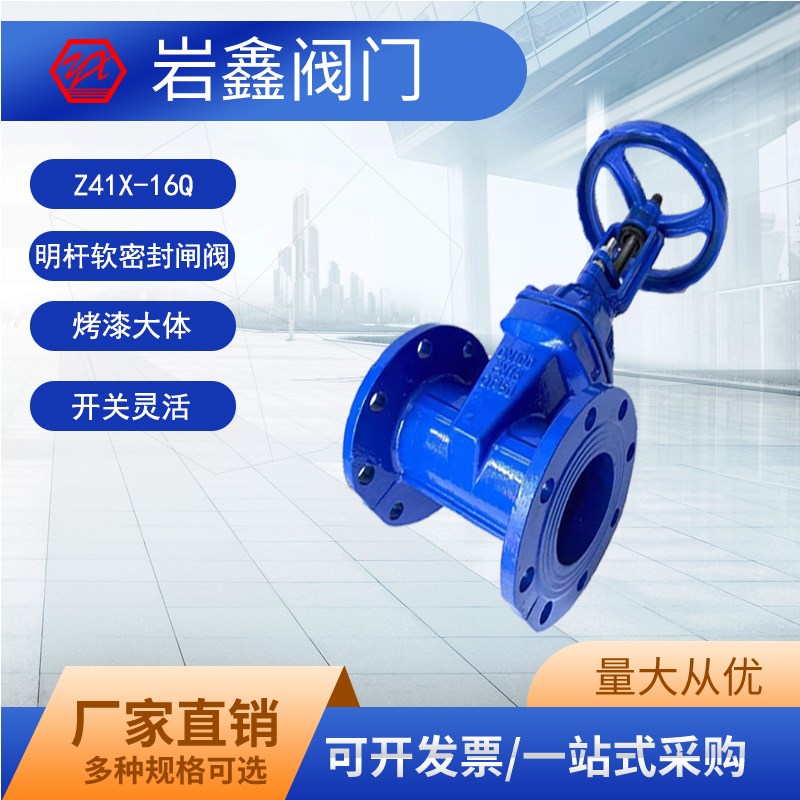 Z41X-10/16Q明杆软密封闸阀 弹性座封闸阀DN50 65 80 100 150 200
