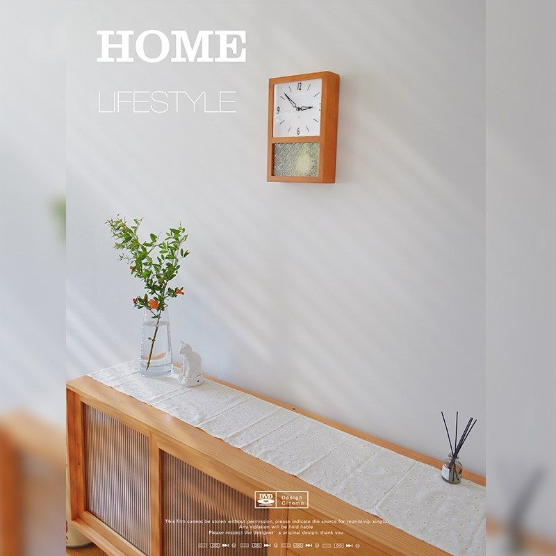 实木日式客厅挂钟卧室复古静音桌面摆钟木质钟表轻奢家用台式座钟,家居饰品,挂钟,淘宝优惠券,粉丝福利购,淘宝优惠卷