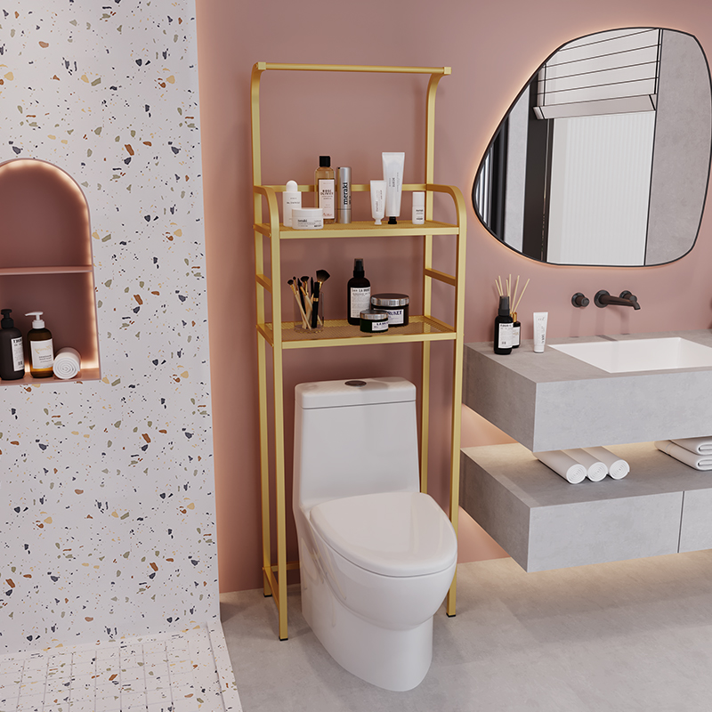 洗衣机置物架厕所马桶储物架滚筒波轮落地阳台上方收纳洗衣机架子