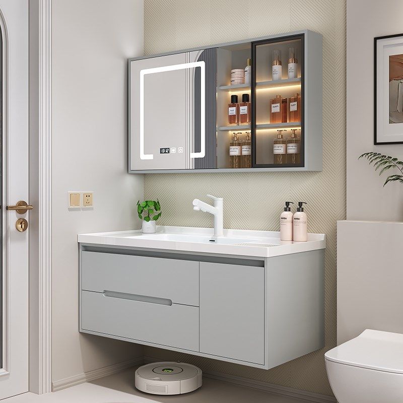 智能浴室柜组合陶瓷一体盆卫生间实木洗手台洗脸盆组合卫浴洗漱台,家装主材,浴室柜组合,淘宝优惠券,粉丝福利购,淘宝优惠卷