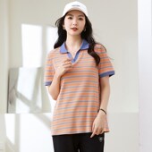 女装 2024夏装 200斤胖mm洋气时尚 特大码 上衣胖妹妹遮肉显瘦短袖 T恤