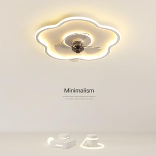 现代简约餐厅静音吸顶灯卧室风扇灯儿童房间智能风扇吸顶灯