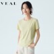 圆领优可丝短袖 t恤女夏季 薄款 新款 内搭打底显瘦外穿正肩半袖 上衣