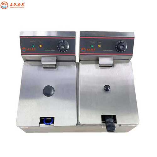 友记厨具 YJ-6L-2电炸炉 商用摆摊双缸炸炉薯条鸡排油炸锅