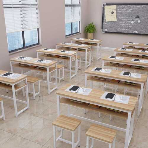 单双人课桌椅培训桌简易长条桌家用中小学生补习班辅导培训班书桌