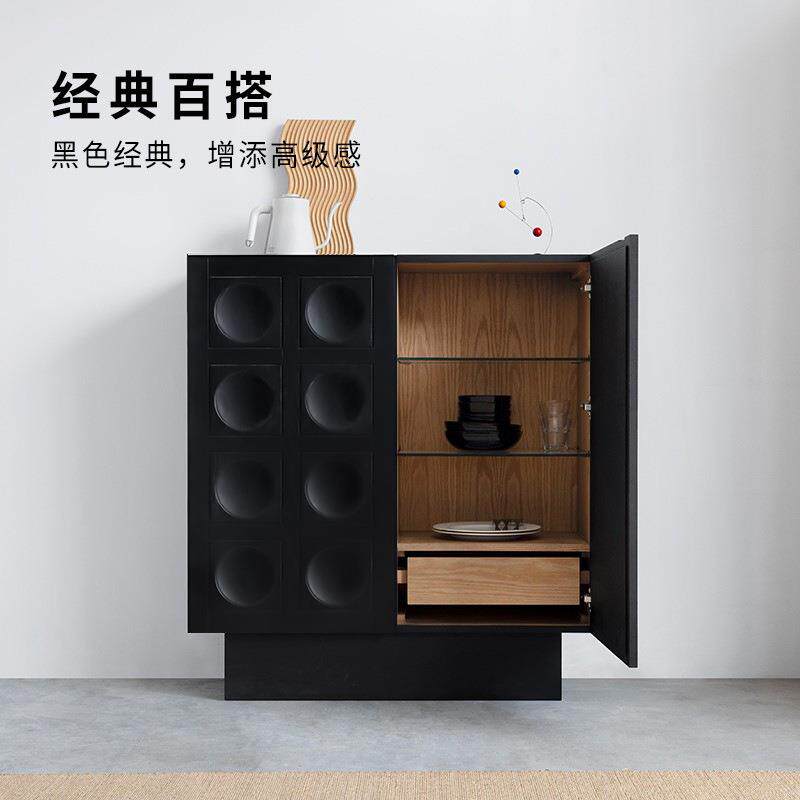 北欧餐边柜诧寂风边柜收纳柜储物柜玄关柜法式乡村实木复古餐边柜