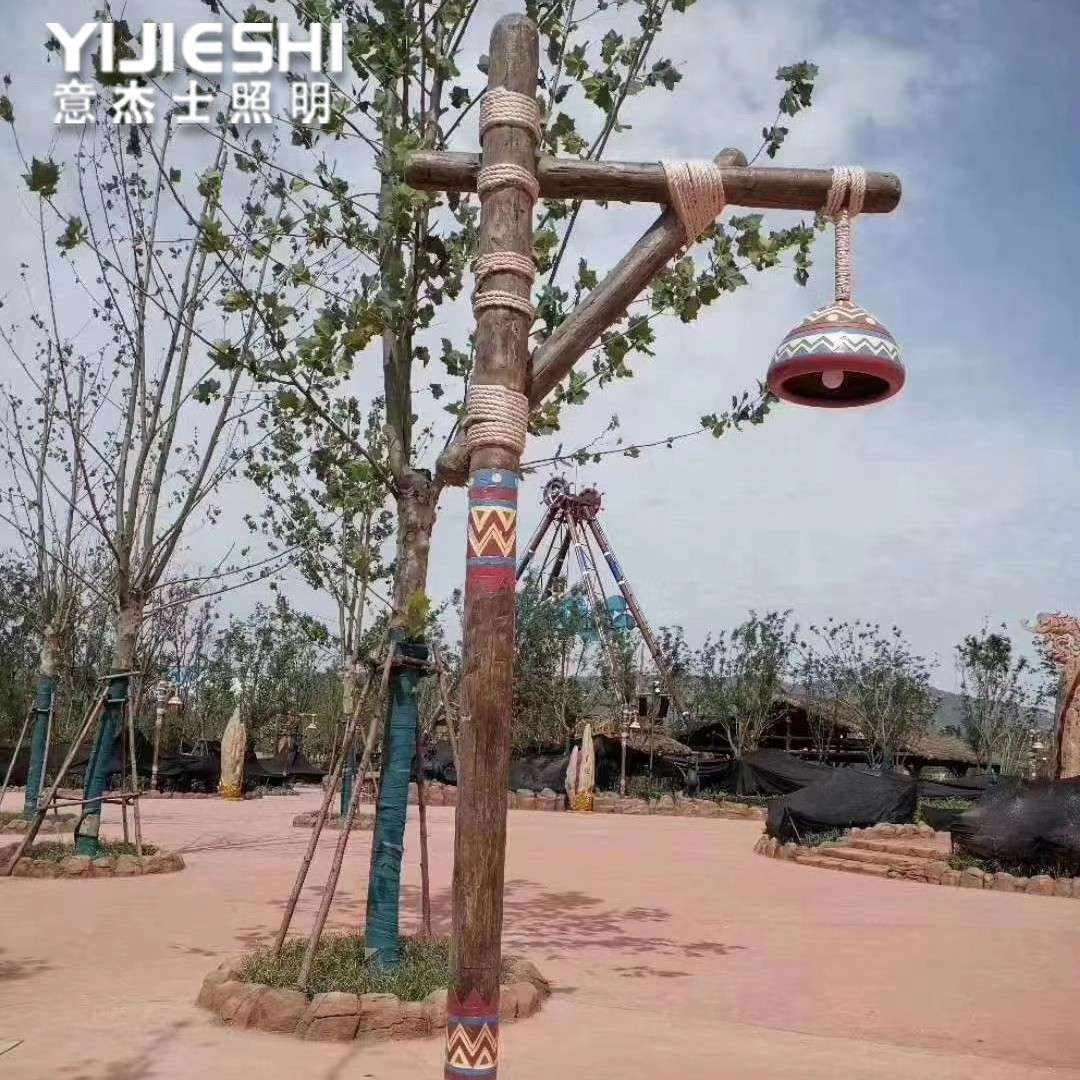 户外乐园特色仿树木造型艺术景观灯木纹漆古城装饰灯古典温泉山庄