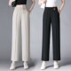 九分薄款 直筒裤 女松紧高腰中年妈妈大码 2025年夏季 宽松显瘦休闲裤