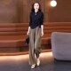 裤 女2024春夏新款 裙裤 国风阔腿套装 高腰休闲垂感宽松慵懒风山本裤