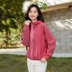 冰氧吧夏季 锦纶女士时尚 防晒服宽帽檐拉链口袋薄旅行休闲短外套女