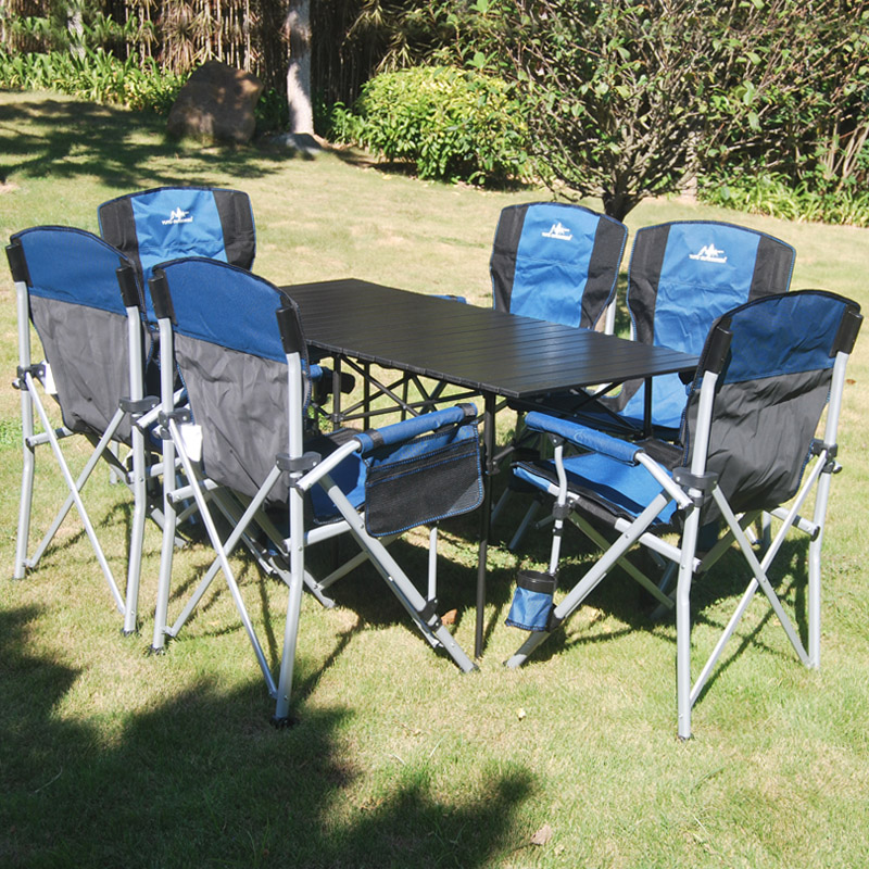 户外折叠桌椅便携式野餐烧烤折叠桌椅自驾游车载桌椅旅游装备组合