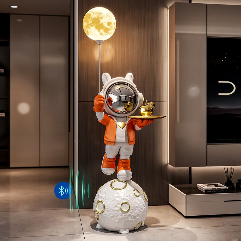 轻奢音乐太空人摆件智能蓝牙音响客厅电视柜大型落地室内软装饰品