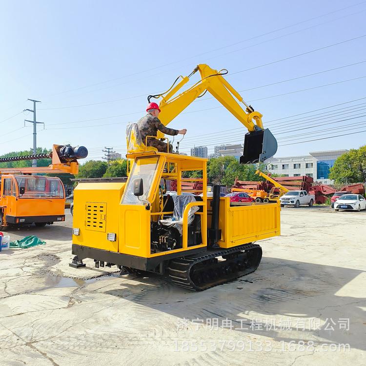 前置推土铲8吨履带随车挖 液压工程挖掘装载机械一机多用操作简单