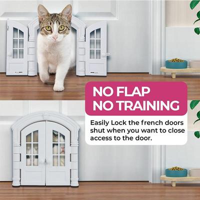 跨境货源 新款猫犬舍猫门狗洞 无翻盖门挡宠物门 French cat door