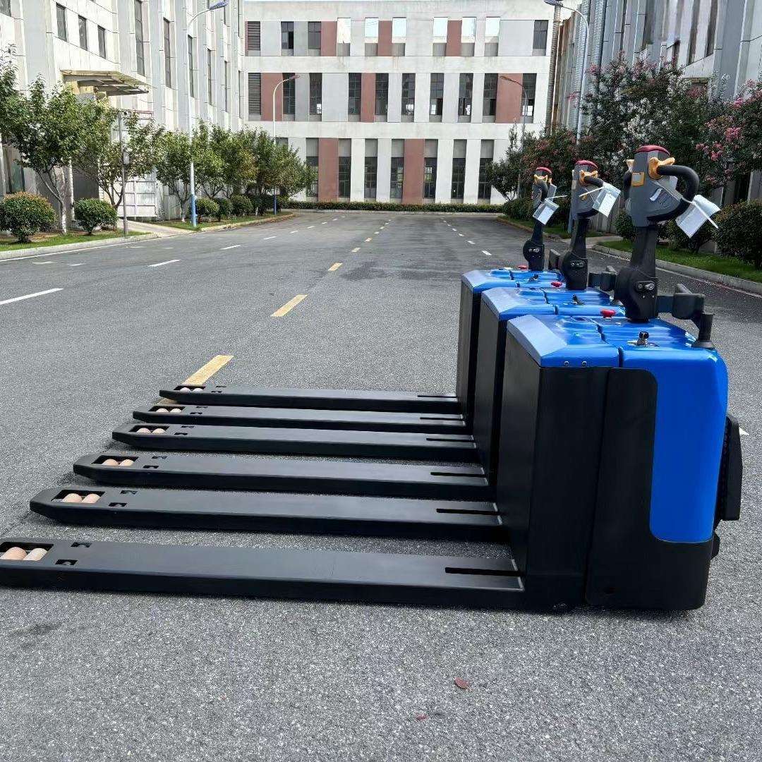 普尔夫全电动搬运车加长货叉地牛拖车加长臂手拉车电动小叉车北京