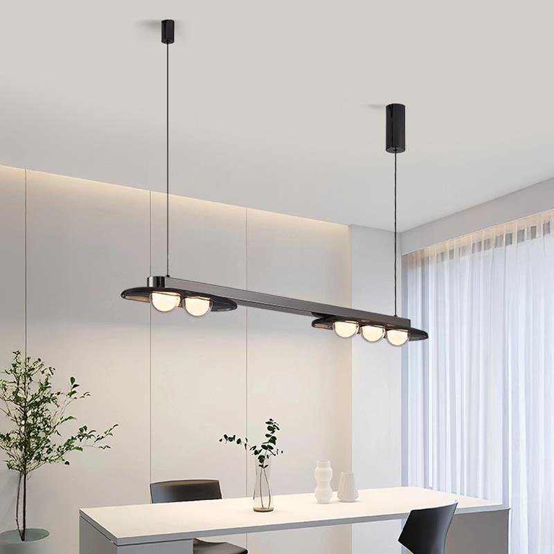 2025新款餐厅吊灯现代简约一字长条灯意式极简设计师艺术玻璃吊灯