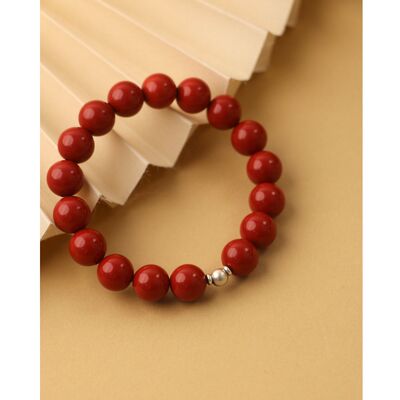 Resonarth「模数 · MOD-22饱和」朱砂银饰红系清冷银光福愿手串
