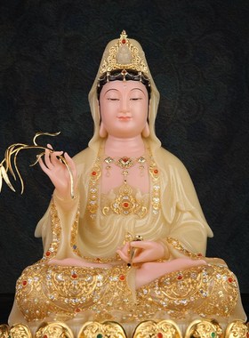 全堂佛佛像家用释迦摩尼佛坐像佛堂观音观世音的佛像新款供奉摆件