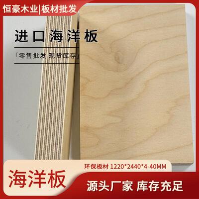 海洋板4-30mm进口桦木胶合多层木板整板家具板防水攀岩桌板