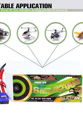CODDAR鹰氪42000MAH 6S 22.2V 80C航模植保机10寸13寸穿越机锂电