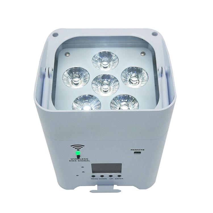 舞台灯电池帕灯 6颗18W六合一充电led无线par灯 婚庆氛围灯染色灯