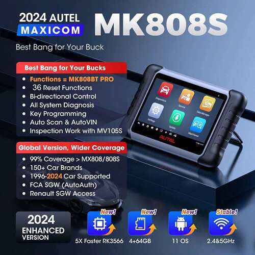 MaxiCOM MK808S OBD2 Diagnostic Scanner tool海外道通Autel
