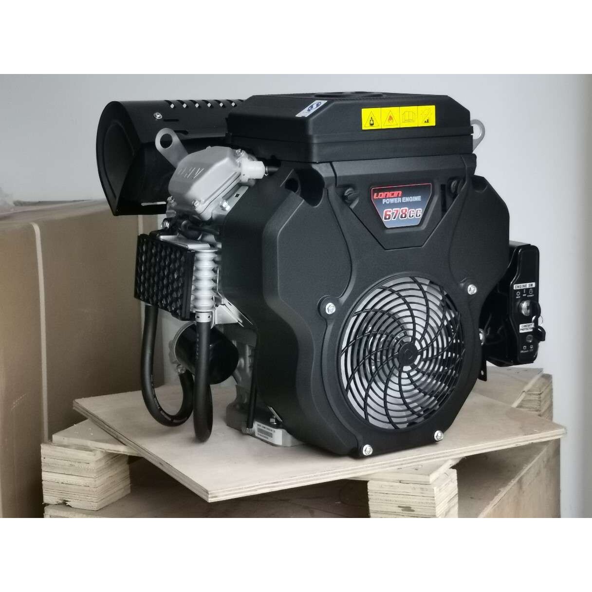 重庆隆鑫loncin 双缸汽油发动机LC2V78FD-2 ，678cc平键25.4MM