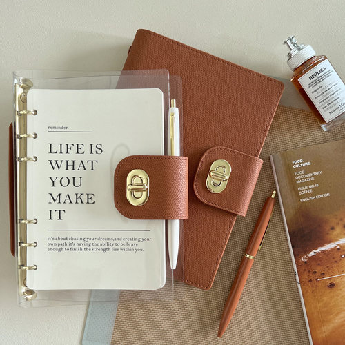 A5A6A7活页本笔记本本子高颜值透明手帐本女手账本工作记事本定制