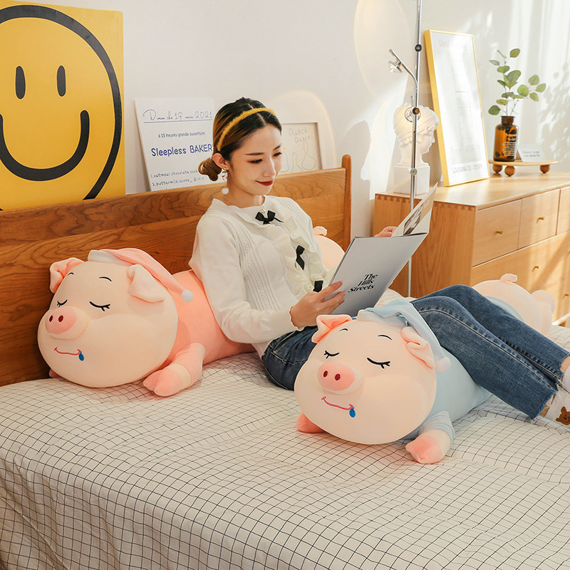 可爱趴趴猪毛绒玩具小猪睡觉抱枕玩偶公仔安抚床上靠枕布娃娃大号