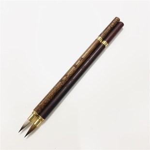 出锋1.8cm小楷毛笔带帽行囊笔瘦金体描红国画勾线 秋言 墨璃