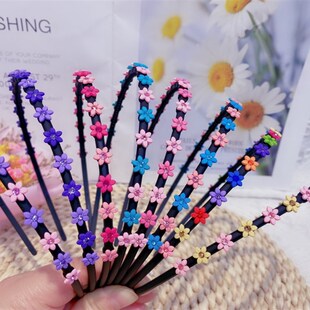 韩国花朵小花儿童细杆密齿防滑压发碎发神器发箍发卡孩子成人通用