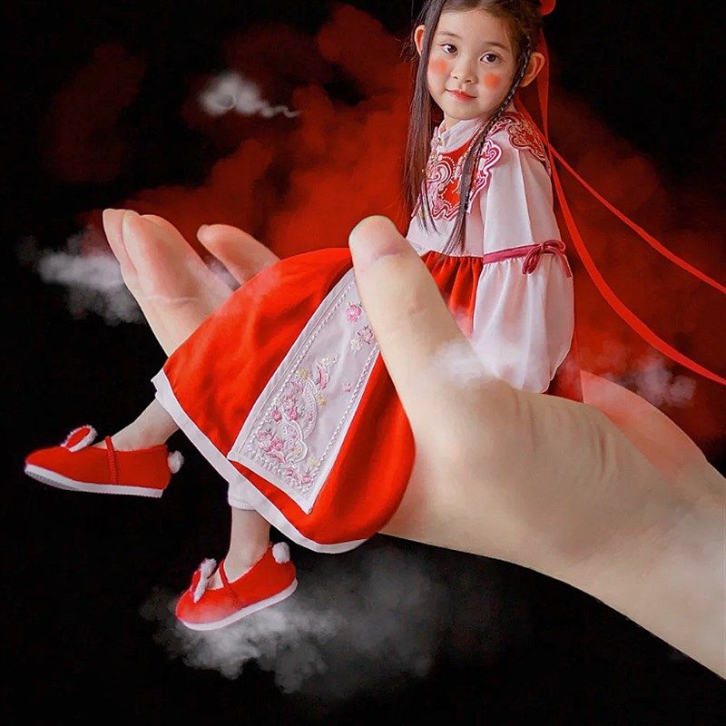 女童汉服裙儿童周岁礼服改良拜年服刺绣秋冬中国风加绒云肩连衣裙,童装/婴儿装/亲子装,汉服,淘宝优惠券,粉丝福利购,淘宝优惠卷