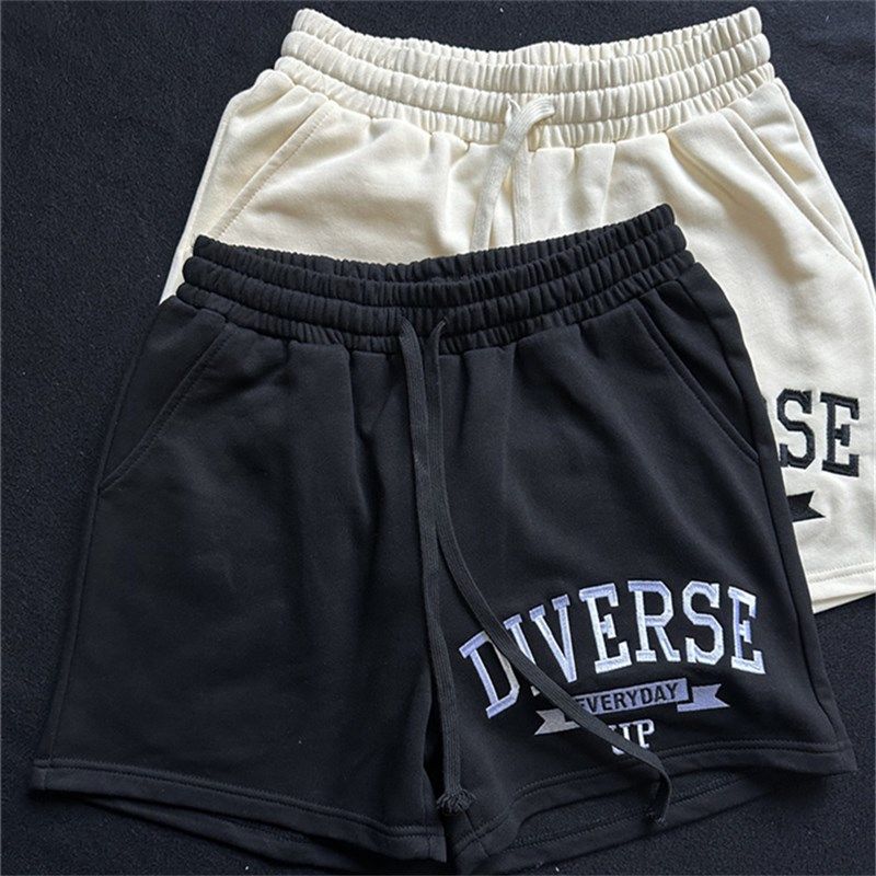 高级感重磅刺绣字母短裤男生休闲运动裤男宽松五分裤潮牌裤子夏季,男装,短裤,淘宝优惠券,粉丝福利购,淘宝优惠卷