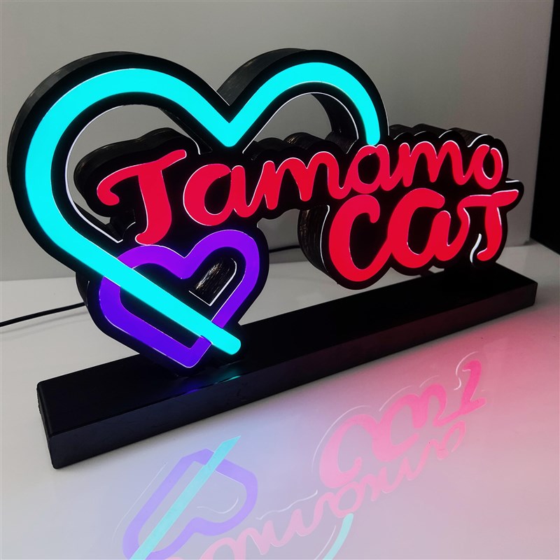 阿全121901定制亚克力定制灯箱立体活动现场展示桌面店铺氛围灯牌