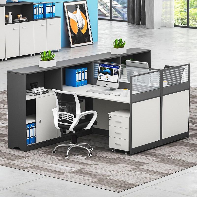 深圳办公屏风卡位简约现代办公室职员办公桌椅组合财务办公桌单人